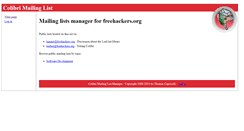 Desktop Screenshot of lists.freehackers.org